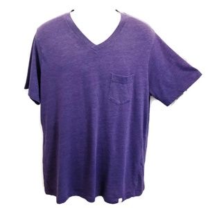 OP Pullover V Neck Purple Chest Pocket XL 46 48